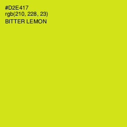 #D2E417 - Bitter Lemon Color Image